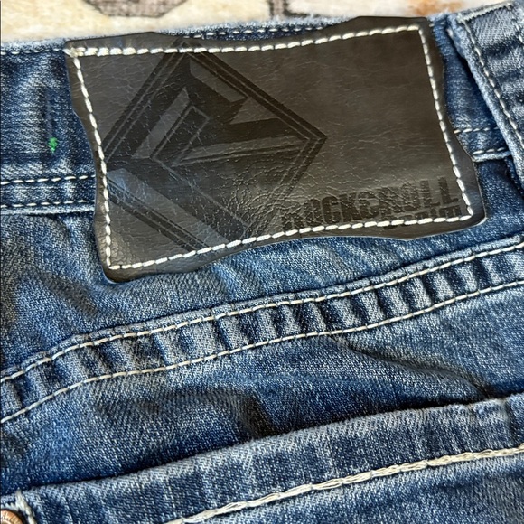 ROCK & ROLL COWBOY DENIM 34x30 Pistol Straight, Regular Straight Leg Jeans - Picture 7 of 9